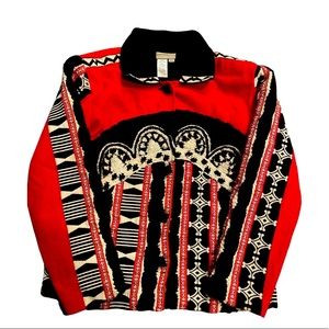 Black and Red High Fashion Tribal Jacket